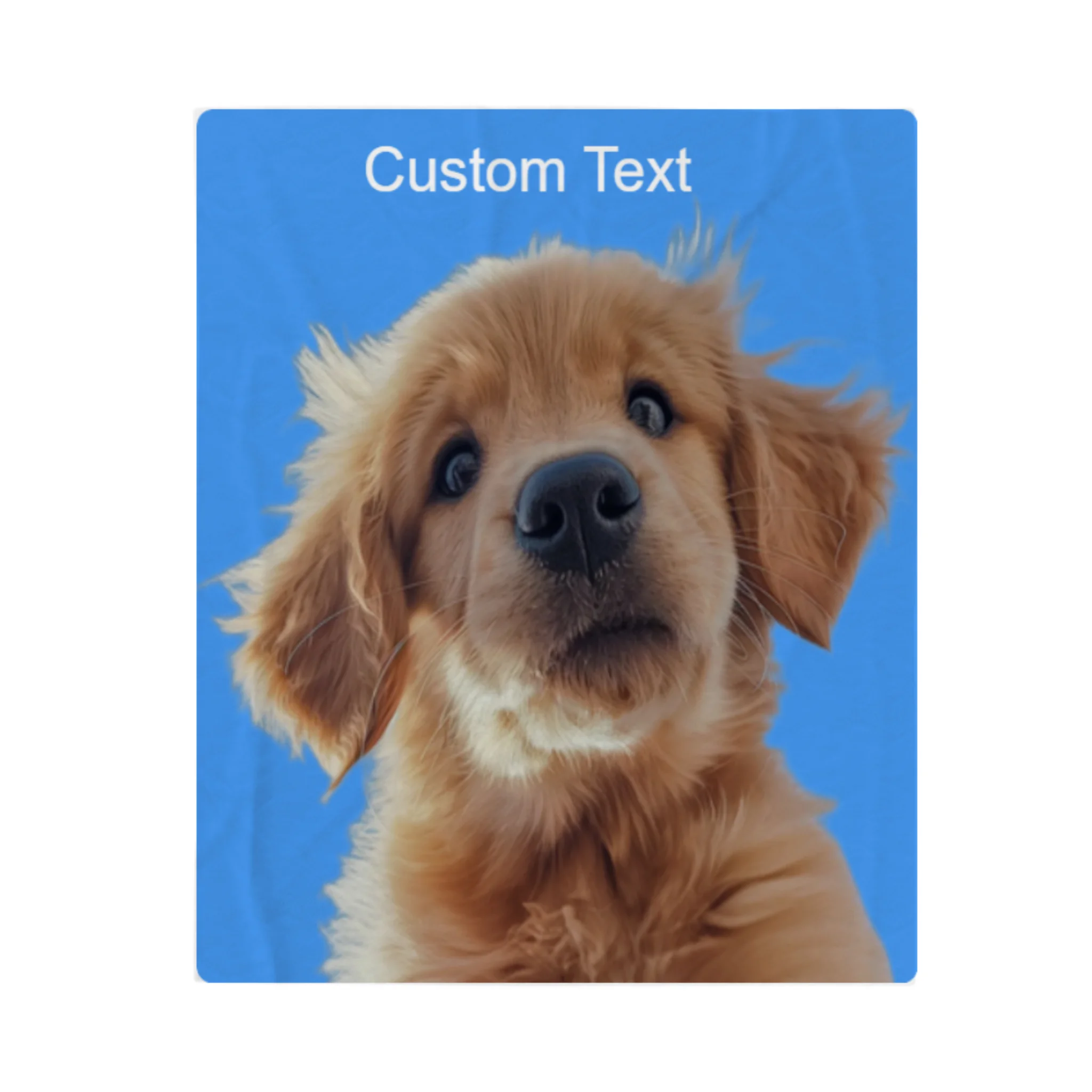 Custom pet photo blanket