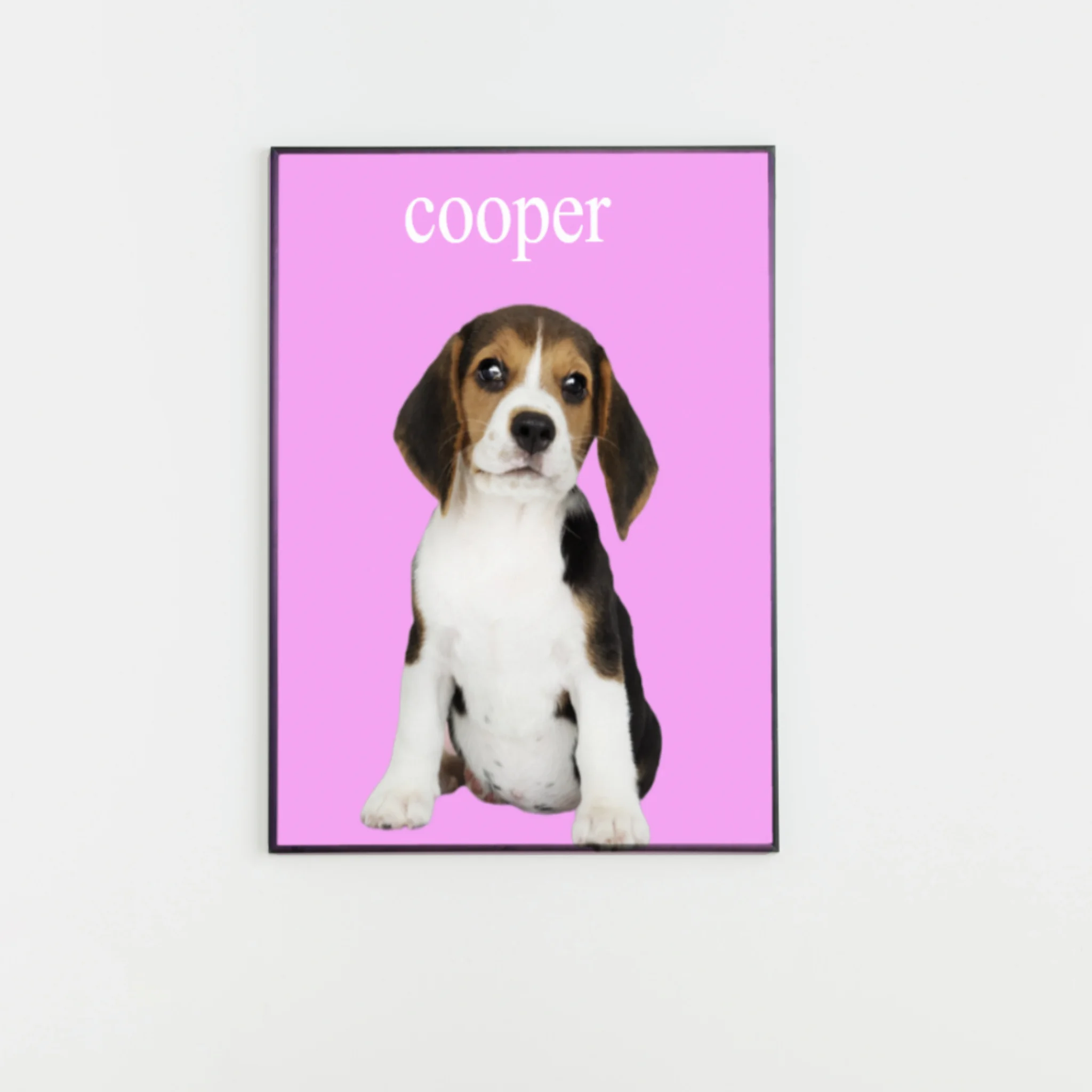 Custom wall poster with pet image